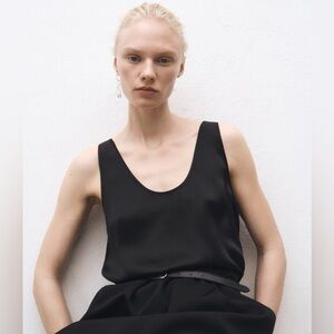 Zara Black Silky Tank Top